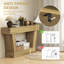 63 Inch Vintage Console Table, Narrow Entryway Table with Open Shelf, Sofa Table for Living Room, Hallway, Brown-1089118956