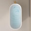 Baignoire autoportante de 63 po en résine solide à surface solide de conception contemporaine avec bonde escamotable et trop-plein blanc mat 63 po