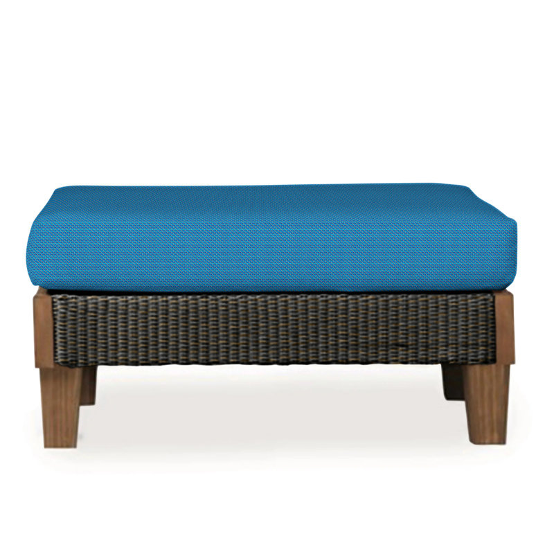 Catalina Outdoor Ottoman, Canvas Black Sunbrella® Canvas, Mink