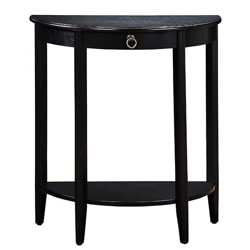 Console demi-lune noire - Maximise le rangement et le style offre une option élégante