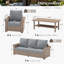 Rattan 7 - Person Seating Group with Cushions-179107344-179107343