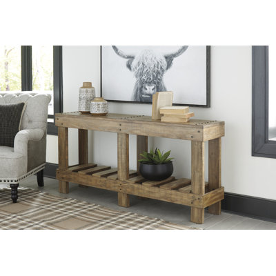 Dente 64'' Solid Wood Console Table