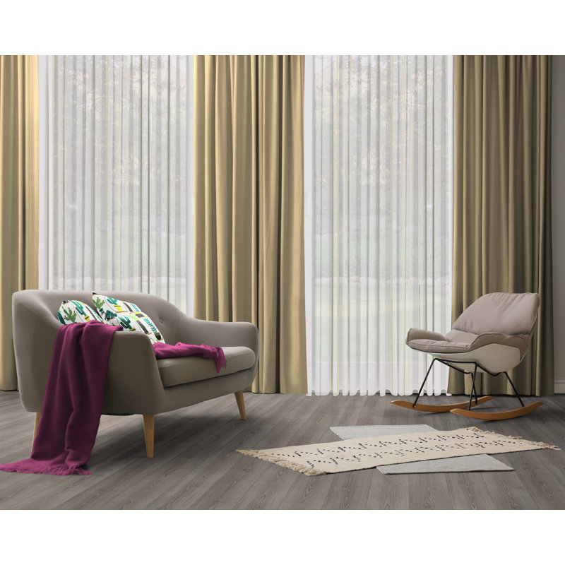 Polyester Blackout Pinch Pleat Curtain Panel, 142cm wide x 325cm high, Taupe