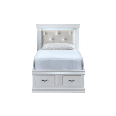 Osya 39D77046C2CD435CB2046129C19E91A7 Twin Bed Sparkling White