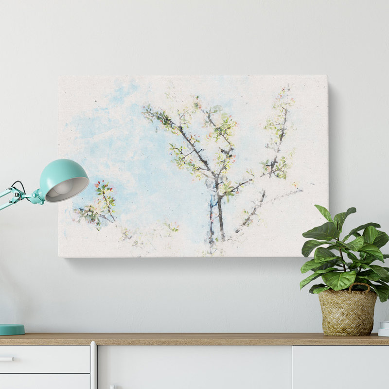 A White Cherry Blossom Tree - Wrapped Canvas, 60cm H x 91cm W x 3cm D