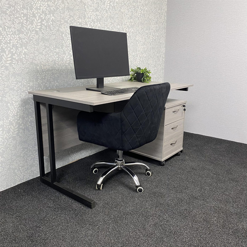 Amarrie Piece Computer Desk Office Set, Black