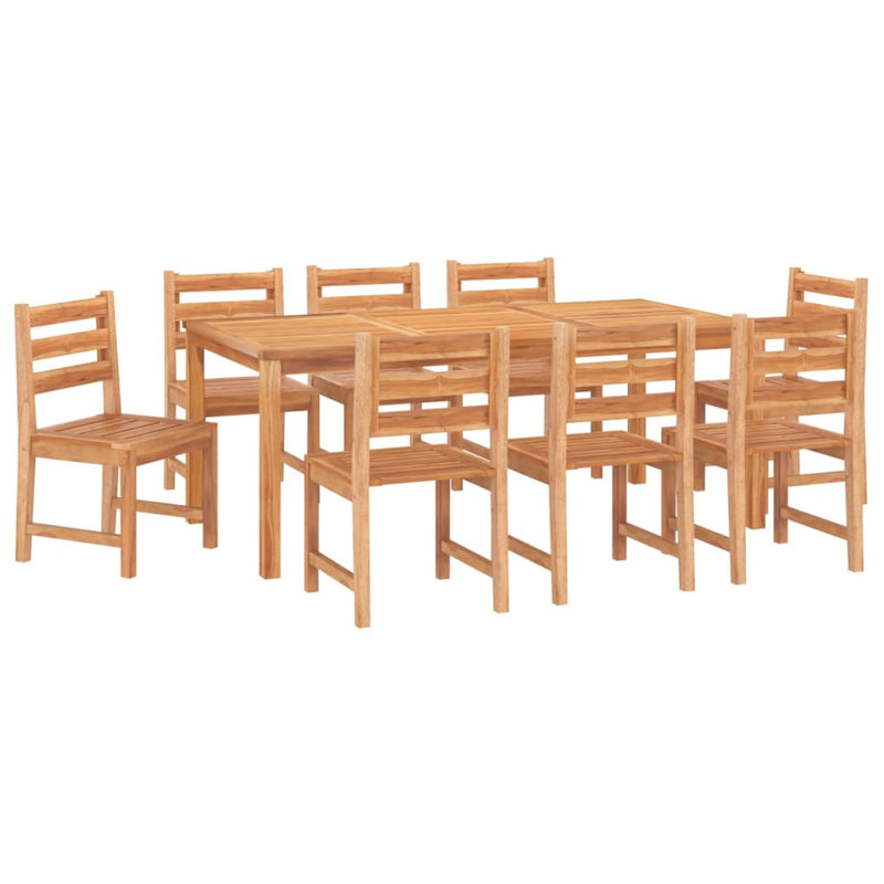 Ensemble de salle à manger de jardin en bois de teck massif vidaXL