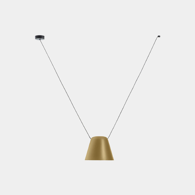 Câble latéral de grenier 1 cône, Or, H 47,13 po x l 39,5 po x P 9,5 po
