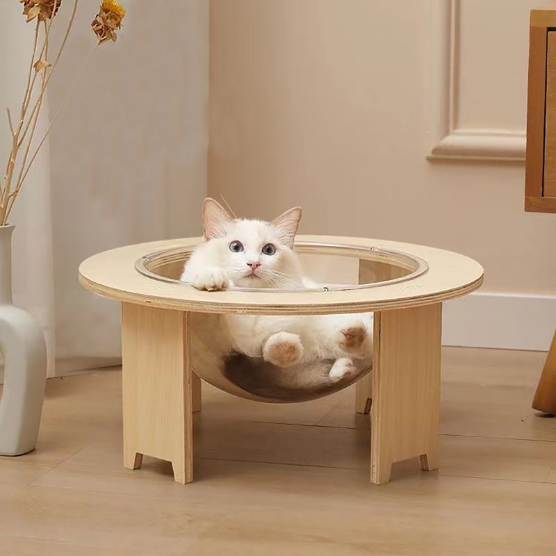 Lit pour chat avec base en bois Dredyn