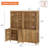 Lysiane 71 Inches Tall Bookcase With Doors, 5-Tier Bookshelf With Storage Cabinet For Home Office, Living Room, 71" Wide, 2 Column-1389565734-1389565732