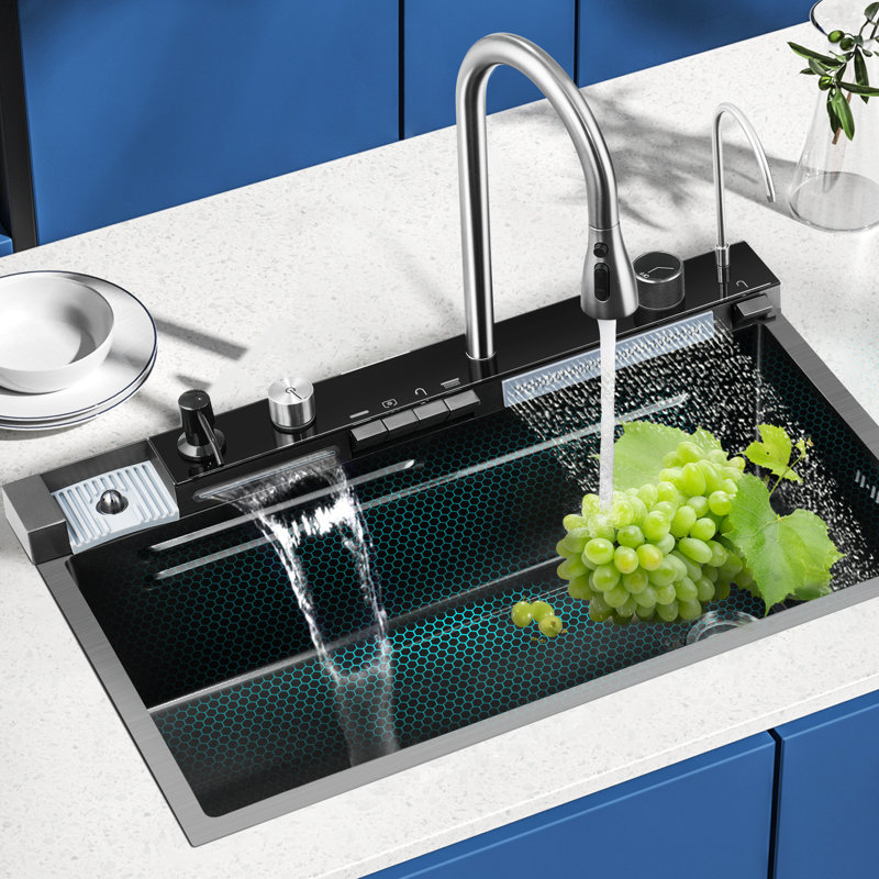 33" Undermount Single Bowl Metal Kitchen Sink