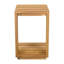 Ensemble de conversation d'extérieur surdimensionné 3 pièces avec deux fauteuils club et table d'appoint, structure en bois d'acacia, finition naturelle avec coussins beiges-131082659