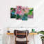 Ensemble de 4 pivoines abstraites sur toile-92828286