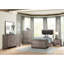 Table de chevet de chambre à coucher en brun-gris - 2 tiroirs, matériaux et stratifié Scratch 22 po x 16 po 22,88 po H finition, glissières en métal pour
