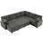 U-shaped Sectional Sofa Bed With Ample Storage Space, Two Cup Holders, Charging Ports And Hidden Storage Chaise-1414577309