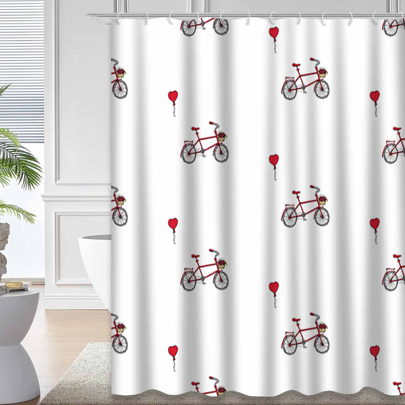Rideau de douche avec 12 crochets, L 72 po x l 84 po