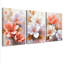 «Blush Floral», reproduction d'art sur toile tendue sur toile (ensemble de 3)-361751494