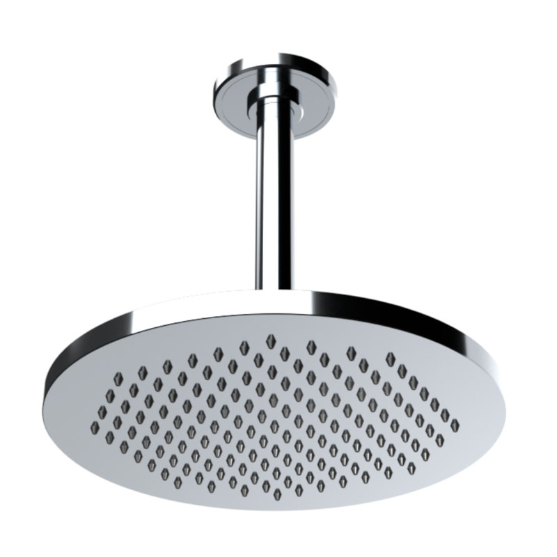Rainstone Rainshower Head - Modern, 9.5", Chrome