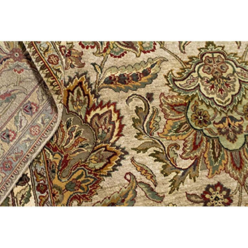 Wool Oriental Area Rug in Camel