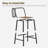 24.2" Bar Stools Kitchen Bar Chairs Counter Stools Height Stools with Metal Frame-572168362