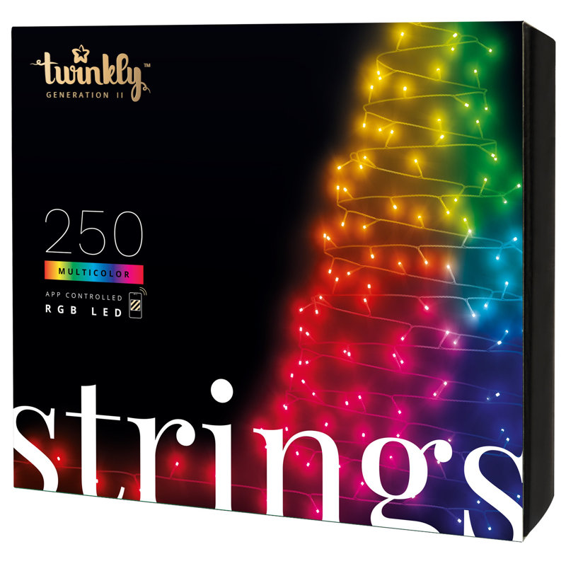 Twinkly 65.6ft Multicolor Smart LED String Lights with 250 RGB LEDs