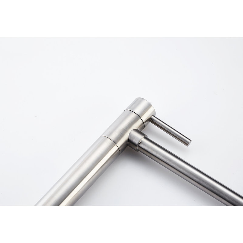 Robinet remplisseur de pot avec extension - rotation à 360 ° et fonction pliable, élégance en nickel brossé, fabrication en laiton, poignées doubles pour faciliter la manipulation de l'eau et pliable, décoration, fabriqué, lisse