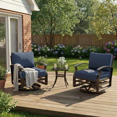 28.5" wide Outdoor Metal Patio Glider Swivel Chair