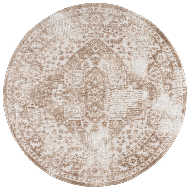 Lunara 308 Performance Oriental Rug, 6'-7" X 6'-7" Round
