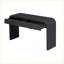 Table basse noire élégante et rainurée avec 2 tiroirs spacieux - facile à nettoyer et stable pour le salon