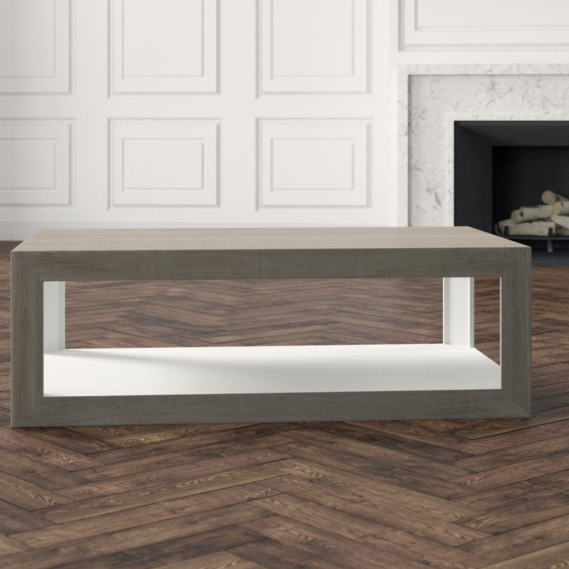 Oldham Floor Shelf Coffee Table with Storage