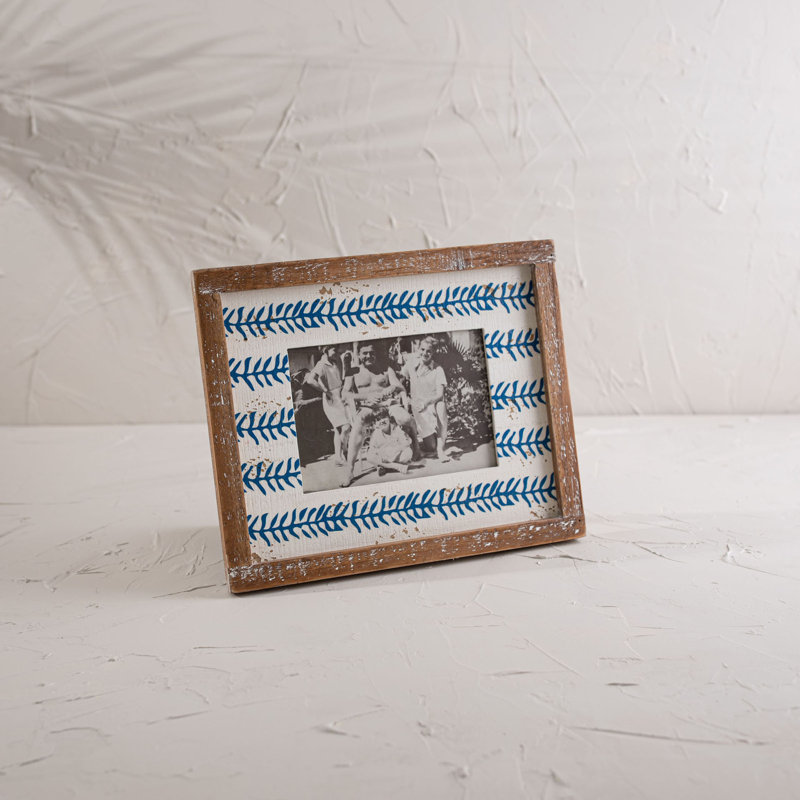Blue Wood Picture Frame