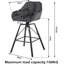 Mukesh Swivel Upholstered Velvet Bar Stool with Steel Frame-131116742