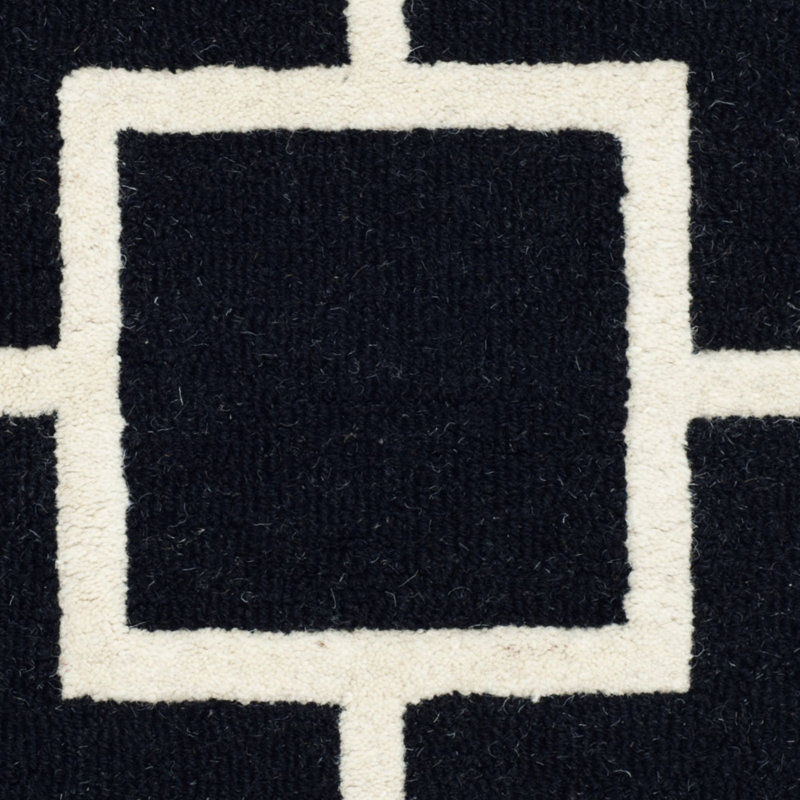 Sanyla Hand Tufted Wool Geometric Rug, Rectangle 2'6" x 4'
