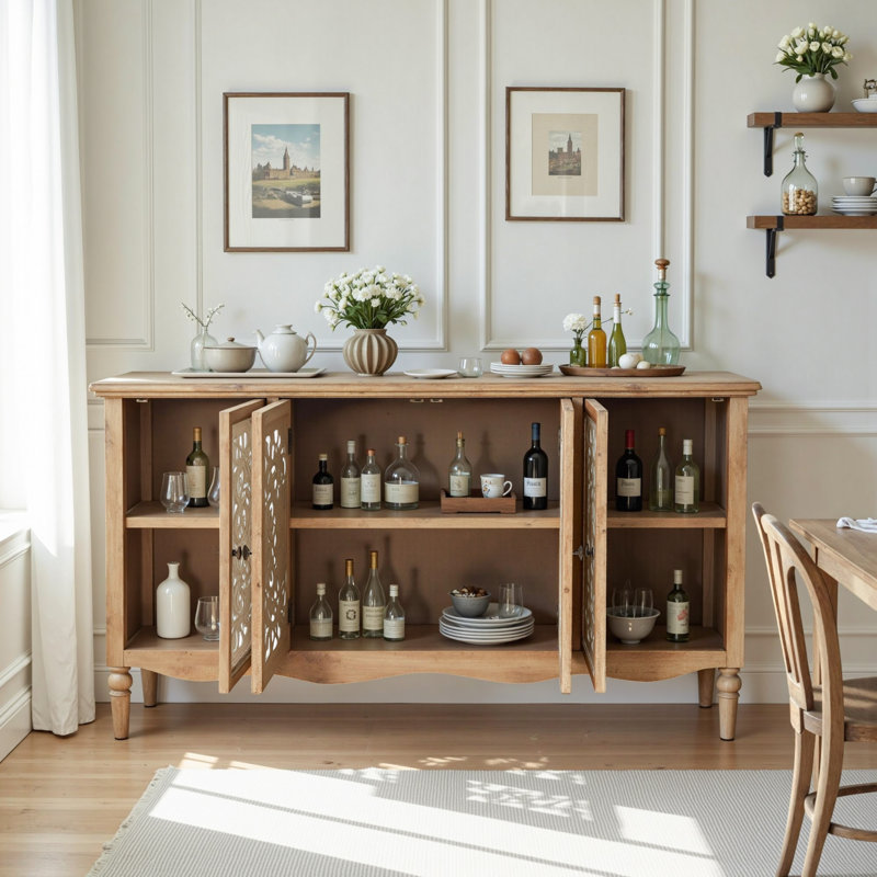 Torage Cabinet, Buffet Cabinet, Sideboard, Credenza, With Adjustable Shelves, For Living Room, Entryway