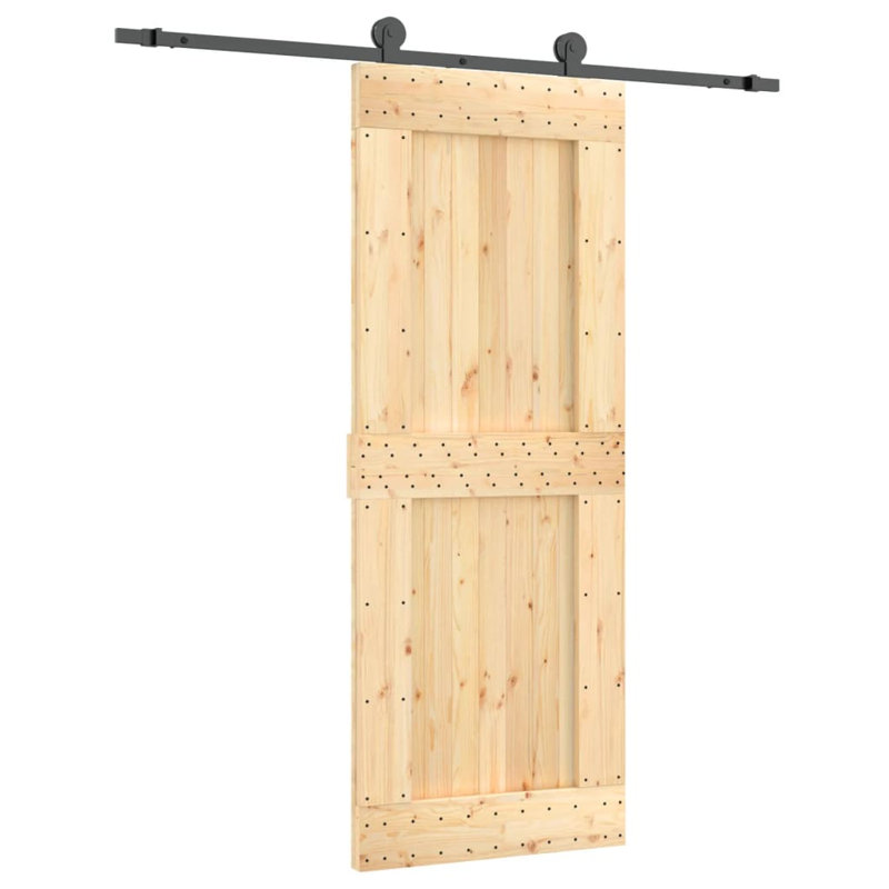 Porte coulissante avec quincaillerie Vidaxl, 31,5 po x 82,7 po