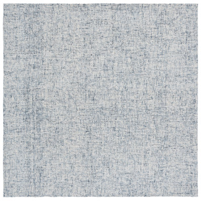 Abstract 175 Hand Tufted Wool/Cotton No Pattern Rug in Light Blue/Ivory