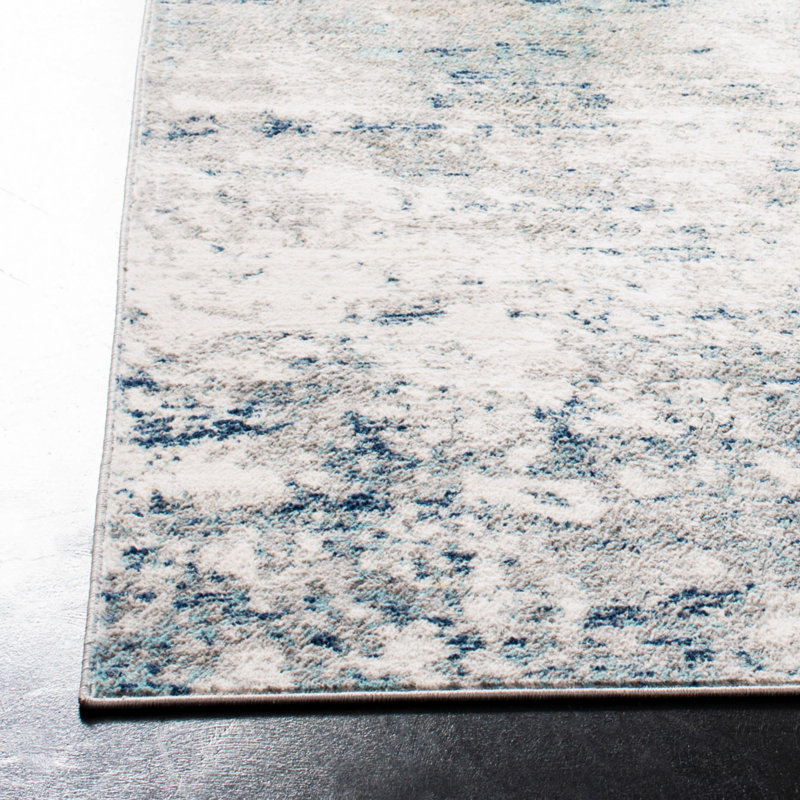 Odin Abstract Gray Area Rug, Rectangle 91 x 152cm