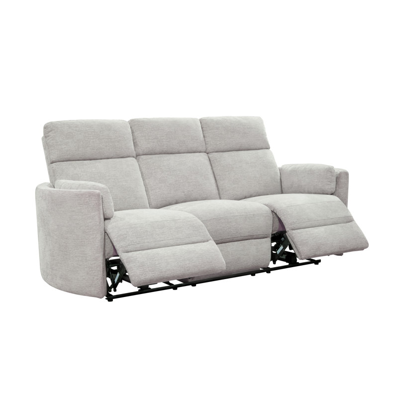 Canapé inclinable électrique et causeuse Bre, Polyester gris