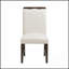 Ensemble de salle à manger moderne extensible avec 6 chaises rembourrées beiges, table en bois durable et accents métalliques pour le confort et le style-1158443781