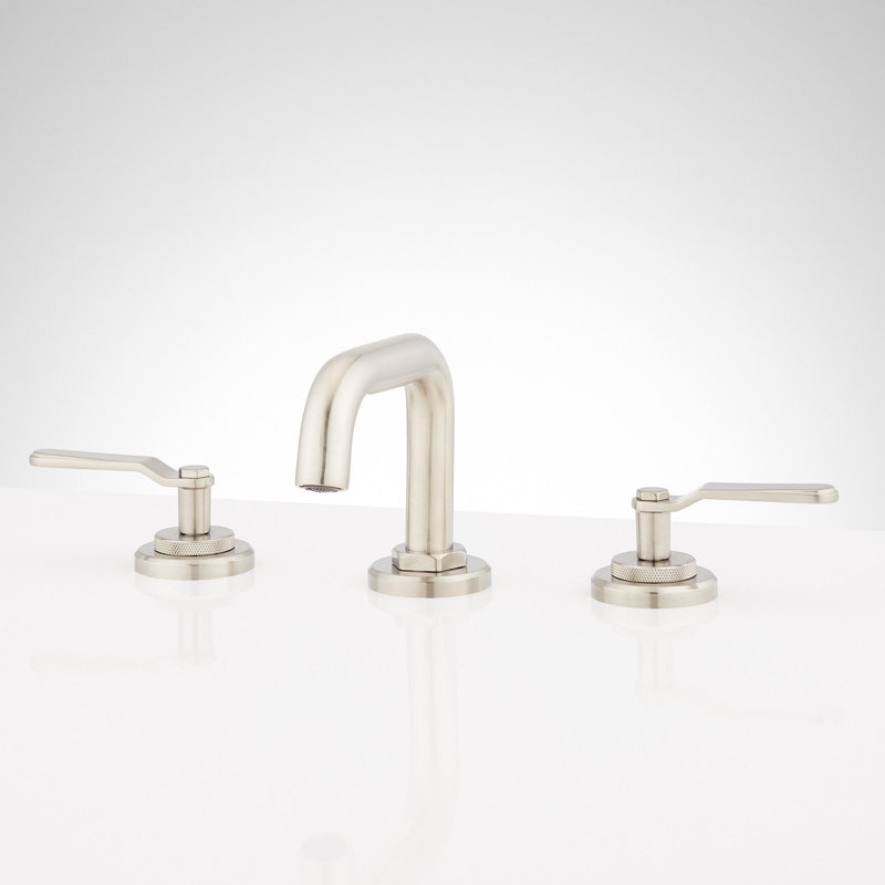 Gunther 1.2 GPM Widespread Bathroom Faucet, Brushed Nickel