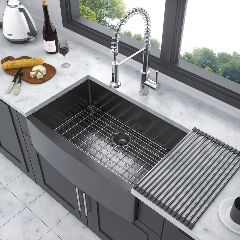 30 Inch Farmhouse Kitchen Sink - Stainless Steel Apron Front Farmhouse Sink 10 Inch Deep 16 Gauge Single Bowl Kitchen Sink Basin