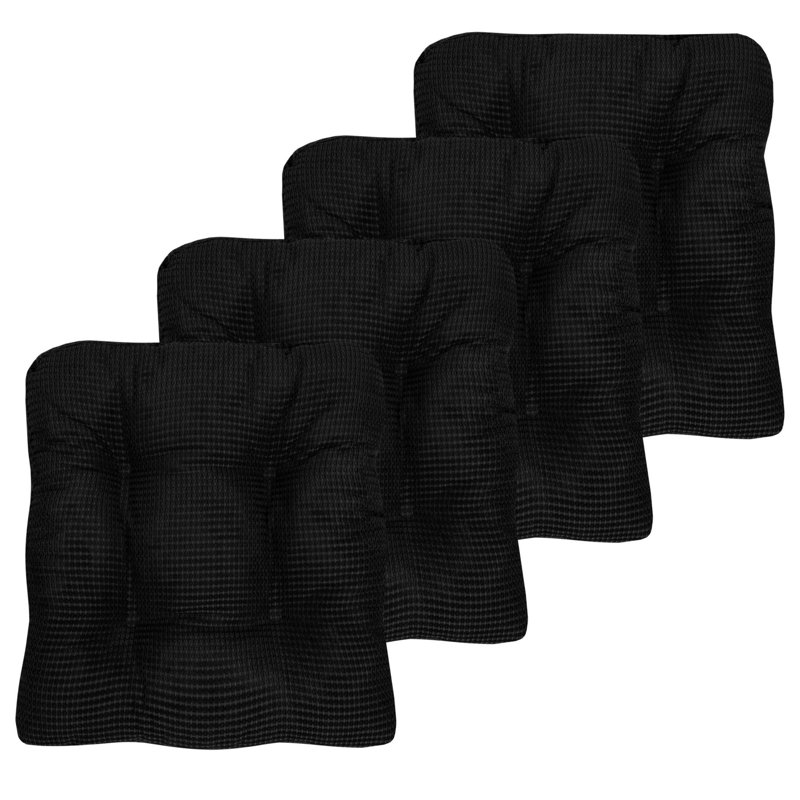 Coussin de chaise à mémoire de forme, Noir, 4
