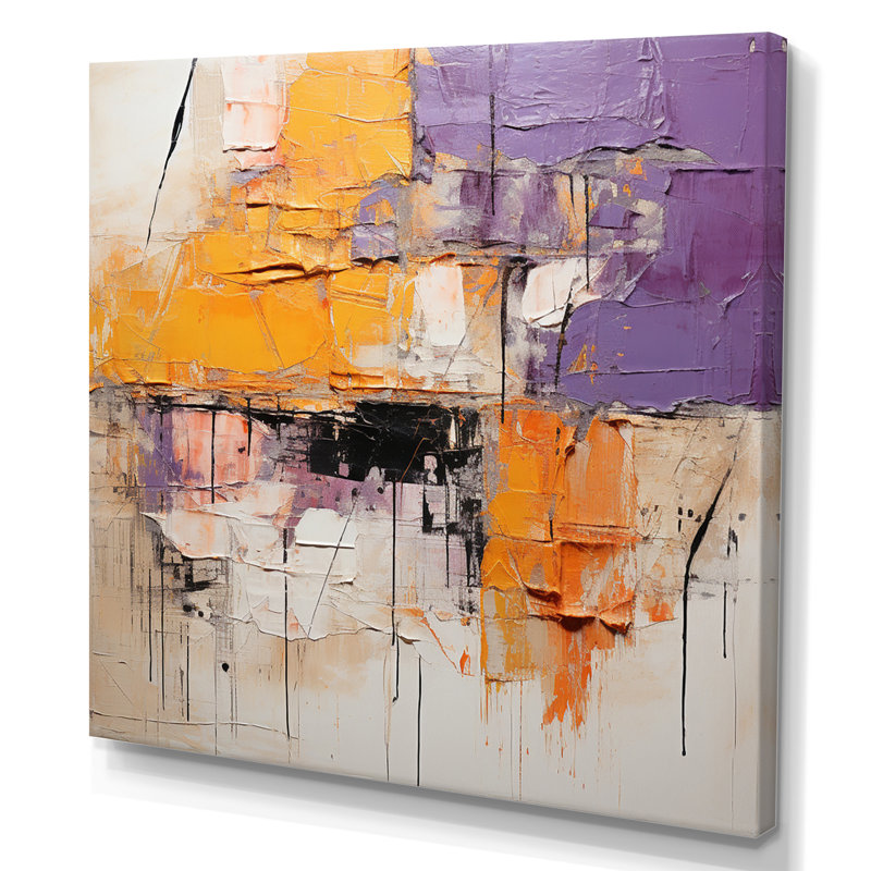 Collage Impressions III sur toile, Toile tendue, H 30 po x l 30 po x P 1 po