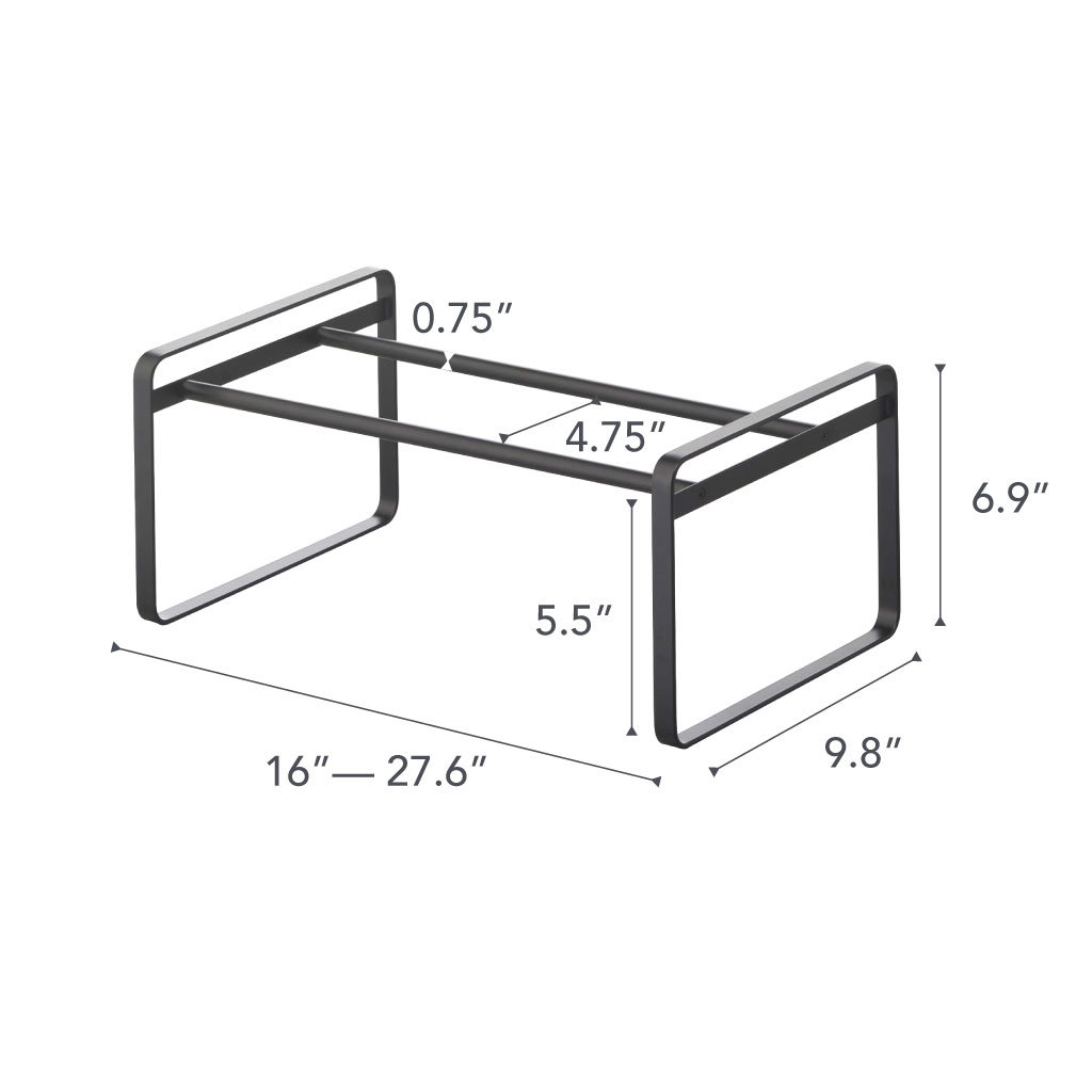 Yamazaki Home Adjustable Shoe Rack, Black