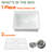 24" L x 22" W Fireclay Drop In Kitchen Sink 1 Hole, Topmount Single Bowl White for Kitchen & Laundry, Included 2 Custom Accessories