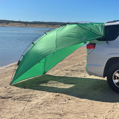Kamp-Rite 79'' W x 79'' D Fabric Green Cover Retractable Trailer Awning