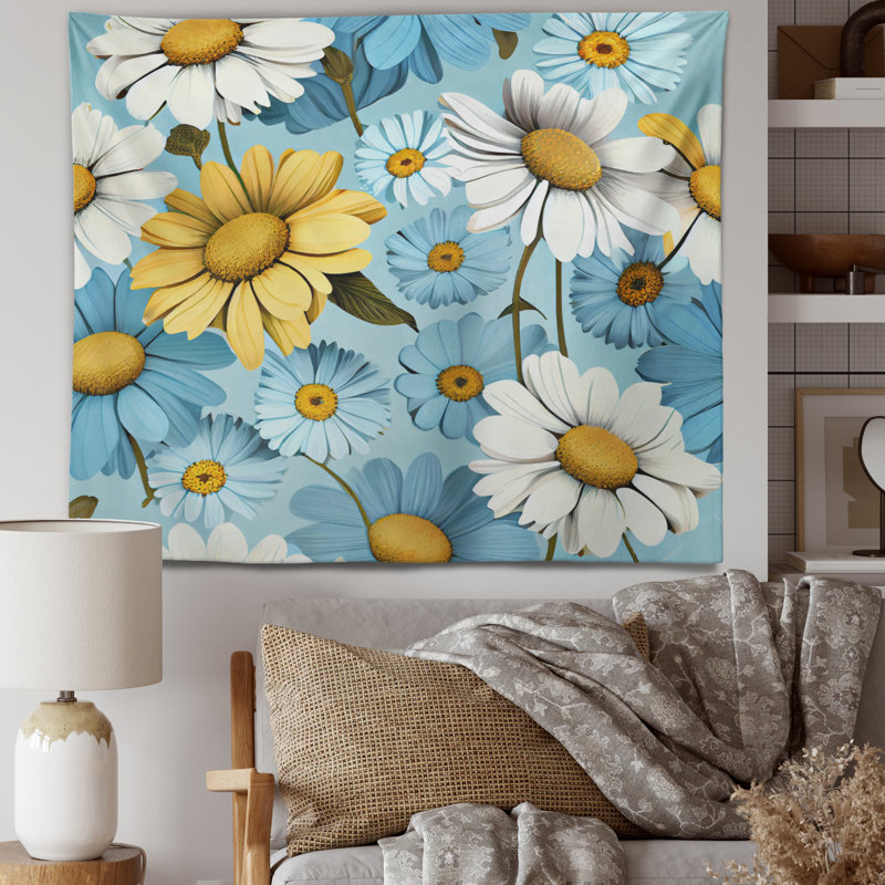 - Tapisserie murale bouquet floral, H 32 po x l 39 po
