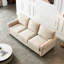 Revêtement en tissu de lin avec canapé de rangement (beige)