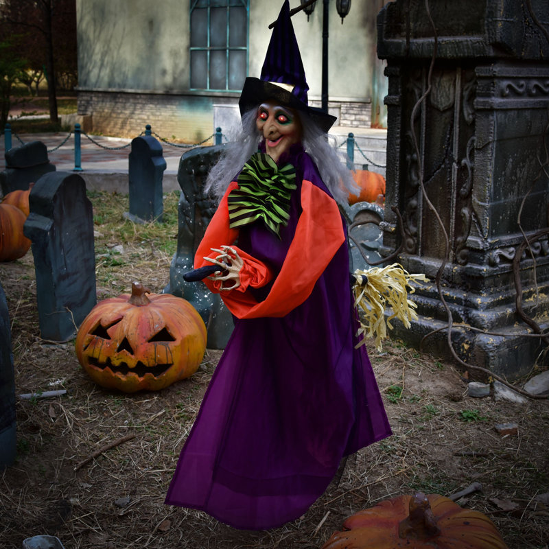 Halloween, sorcière vibrante suspendue