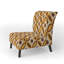 Retro Ornamental Design V - Mid-Century Upholstered Slipper Chair
